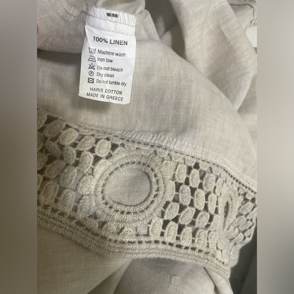 💎 Haris Cotton 100% linen dress SZ Small EUC - Picture 8 of 8